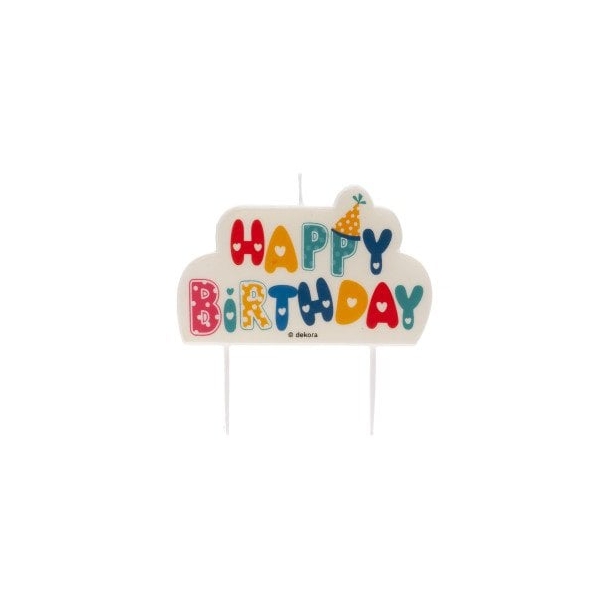 Lumanare Happy Birthday 10X6CM - DeKora - Anyta Cooking	
