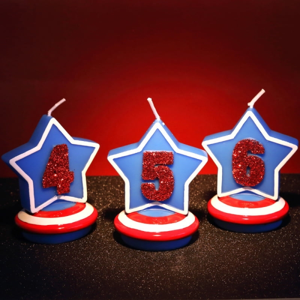 Lumanarea 3D model Capitan America - Anyta Cooking