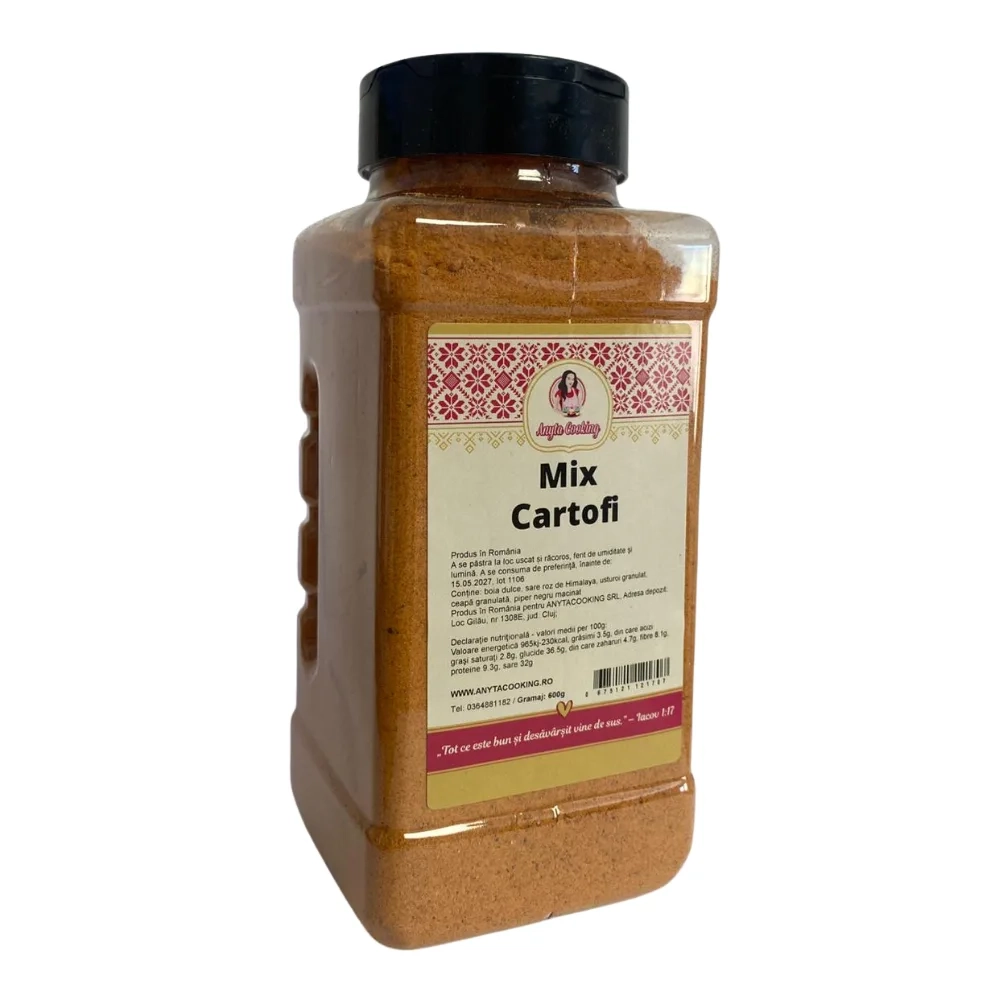 Mix de condimente PREMIUM &ndash; 100% Natural &ndash; Mix Cartofi 600g &ndash; Anyta Cooking