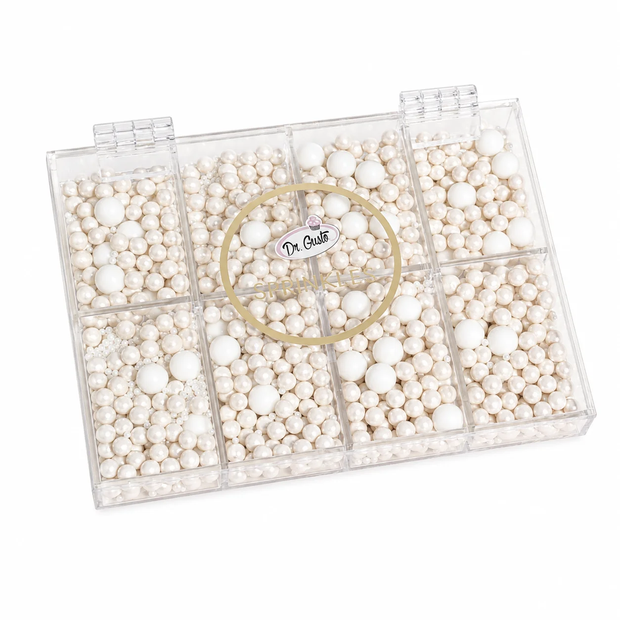 Mix Decor din Zahar/Sprinkles/Perlute - Alb/White - 200g - NR.4 - Dr Gusto