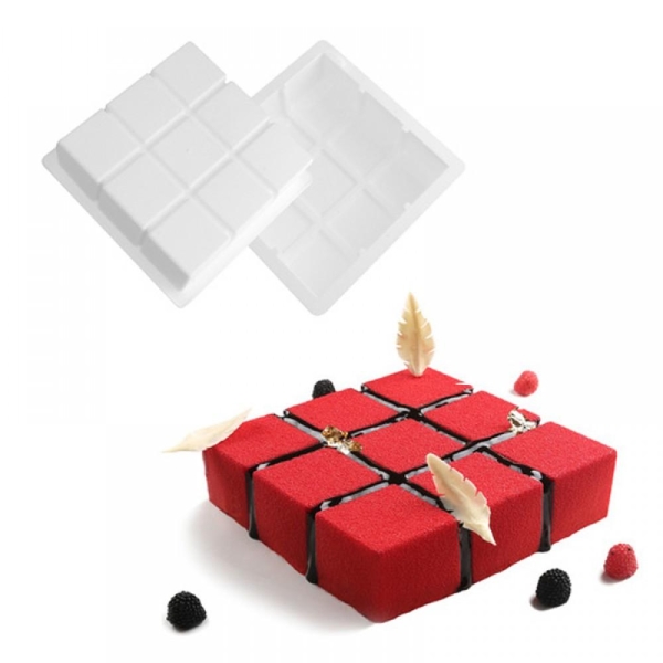 Mulaj din silicon - Cube - 17,2 x 17,2 cm - Cesil - Anyta Cooking