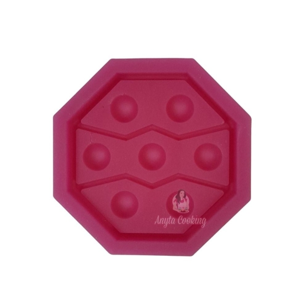 Mulaj din silicon - Hexagon model Pop It – 6 cm - Cesil - Anyta Cooking	