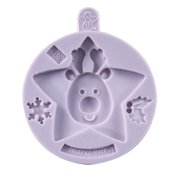 Mulaj din silicon - STEA&REN / Star Reindeer - 9 × 9 cm-Karen Davies - Anyta Cooking