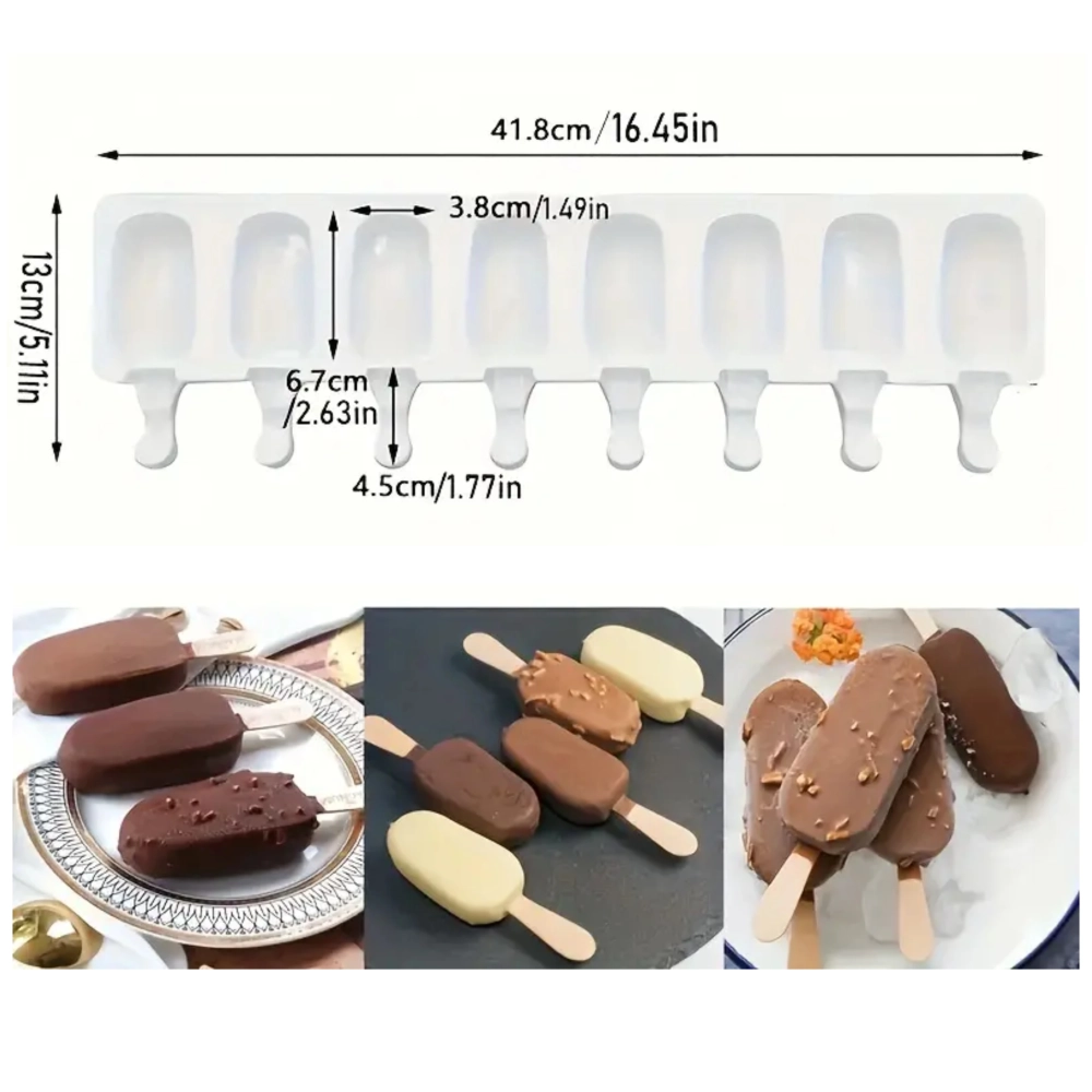  Mulaj din silicon mini inghetata 8 cavitati - 3,8 x 6,7 cm