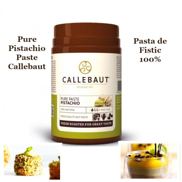 Pasta de Fistic 100%-1 KG- Pure Pistachio Paste-Callebaut - Anyta Cooking