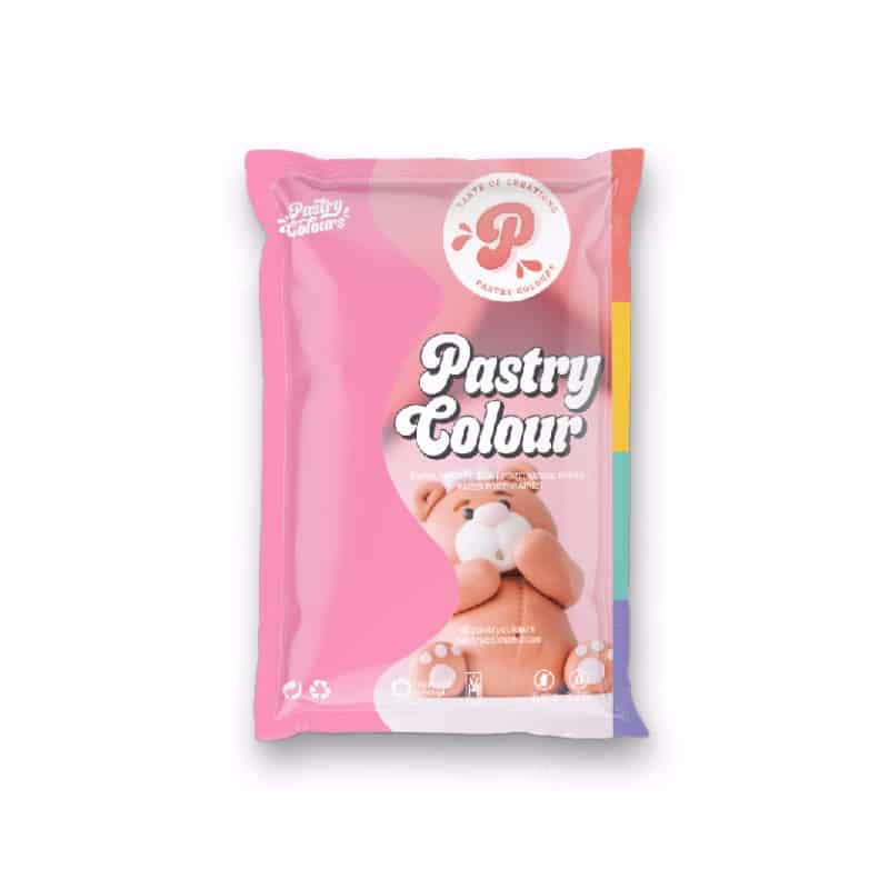 Pasta de Zahar ideala pentru Flori si Figurine – ROZ- 1 kg - Pastry Colour