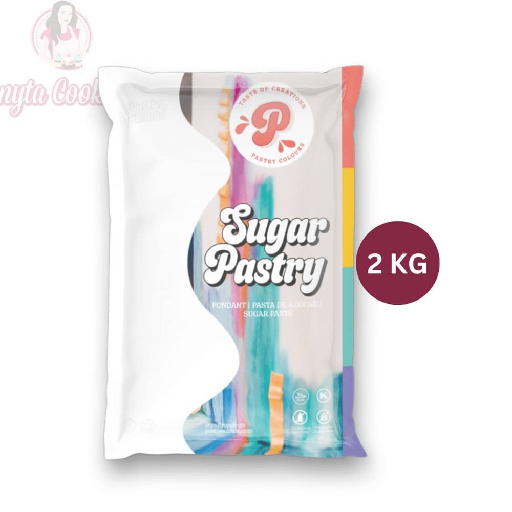 Pasta de Zahar Perfectă pentru Acoperirea torturilor - ALB/WHITE- 2kg - Pastry Colour