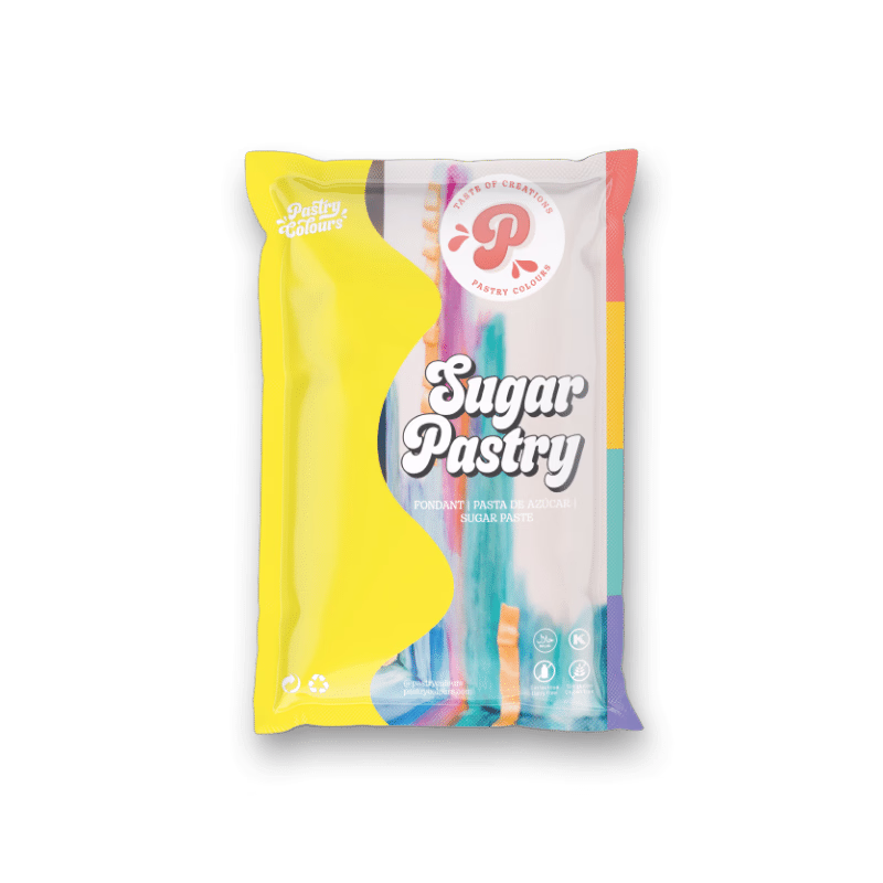 Pasta de Zahar Perfectă pentru Acoperirea torturilor – GALBEN- 1kg - Pastry Colour 