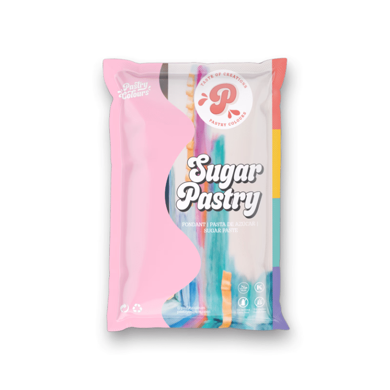 Pasta de Zahar Perfectă pentru Acoperirea torturilor – ROZ BEBE- 1kg - Pastry Colour 