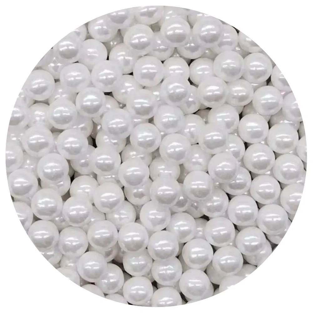 Perle / Perlute din zahar 7mm - Alb Perlat / White - 1kg - Pastry Colours