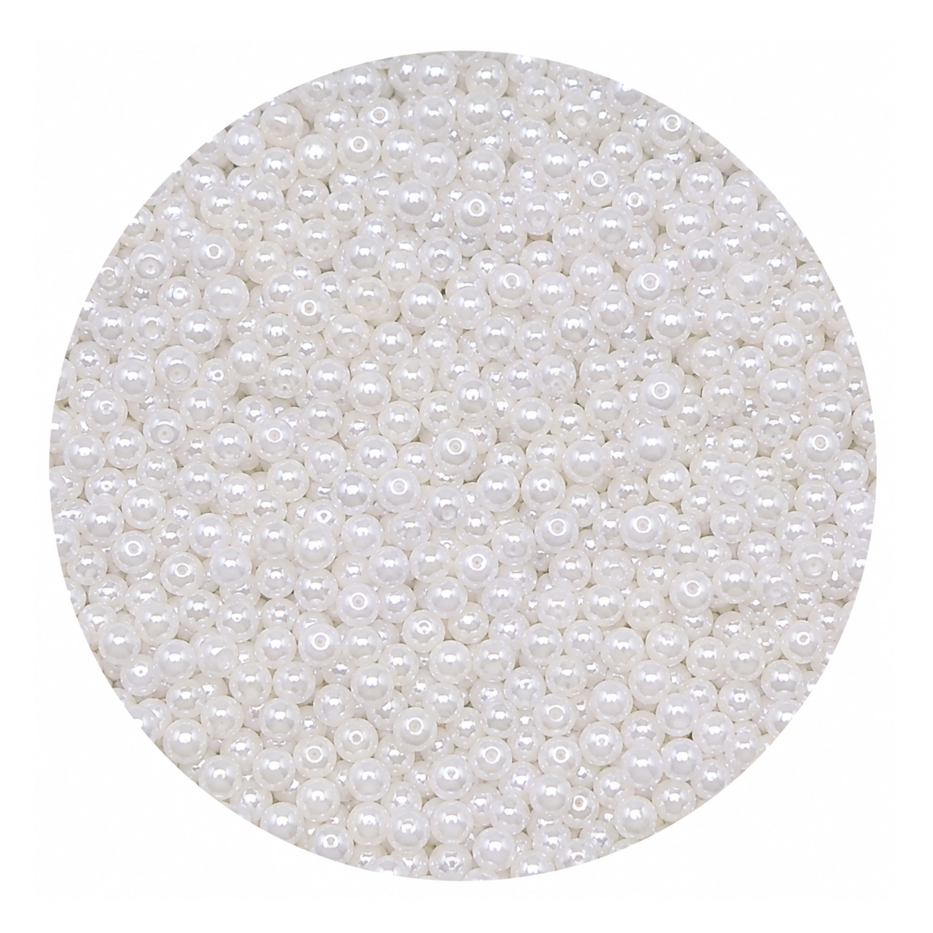 Perle / Perlute din zahar 2mm - Alb Perlat / White - 1kg - Pastry Colours