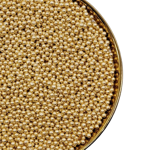 Perle / Perlute din zahar 4mm - Auriu / Gold - 65g - Pastry Colours