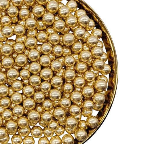 Perle / Perlute din zahar 7mm - Auriu / Gold - 65g - Pastry Colours