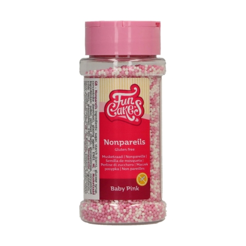 Perle / Perlute din zahar 1,5mm – NONPAREILS BABY PINK – 80gr – Funcakes