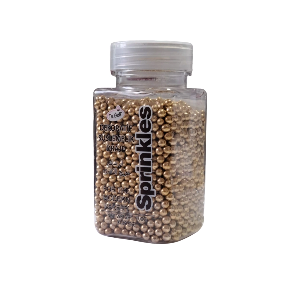 Perle / Perlute din Zahar Auriu - Nr 1 - 100g - Dr. Gusto