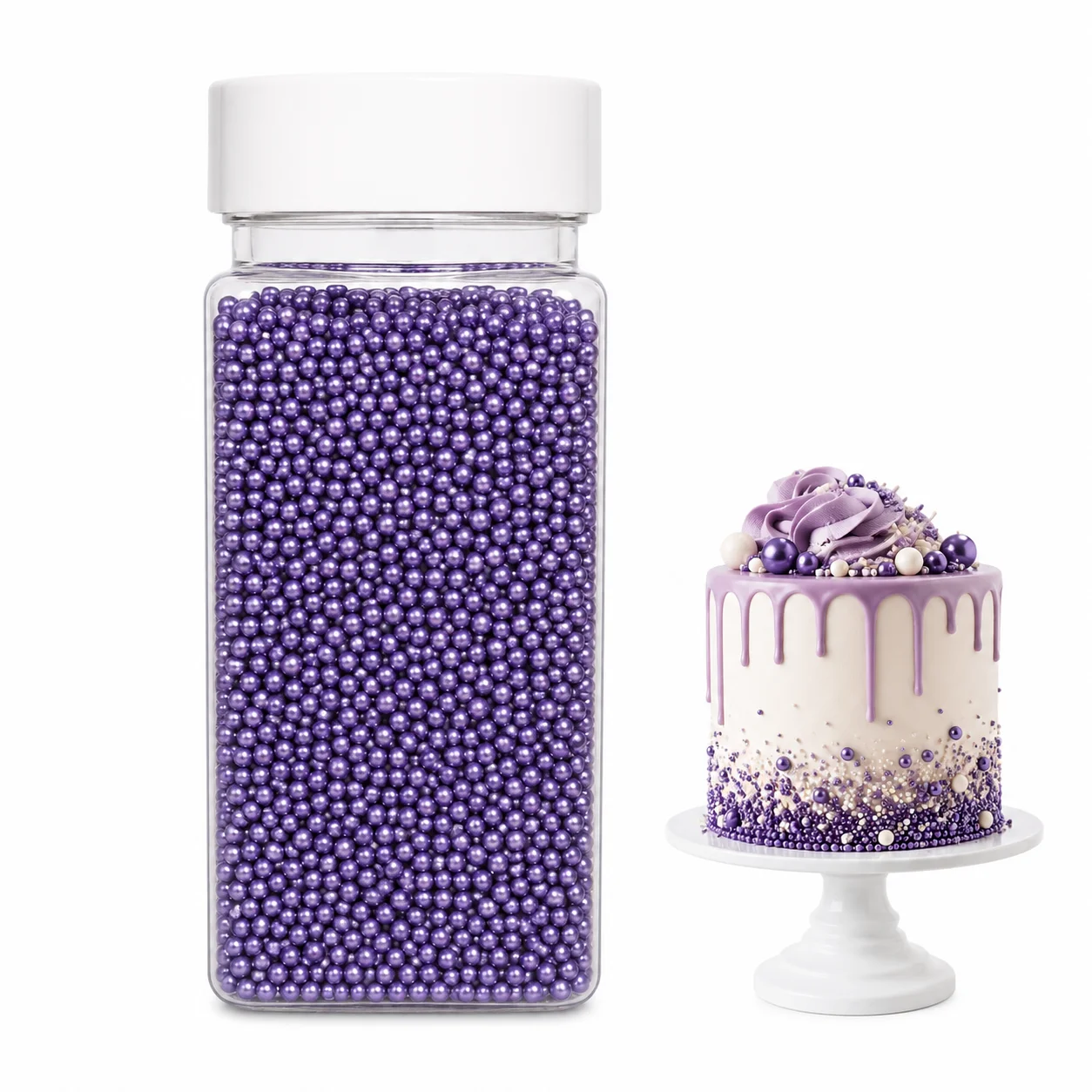 Perlute din Zahar 2 mm Mov / Purple - 100 gr - Dr Gusto