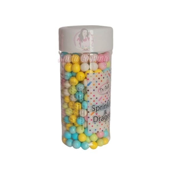 Perlute din Zahar 8 mm - Mix Culori Pale / Mimoza Mix - 90 gr - Dr Gusto