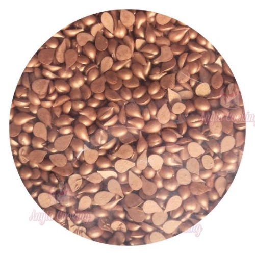 Picaturi din ciocolata termostabila pentru decor- BRONZ - 1 kg -  Damla - Anyta Cooking