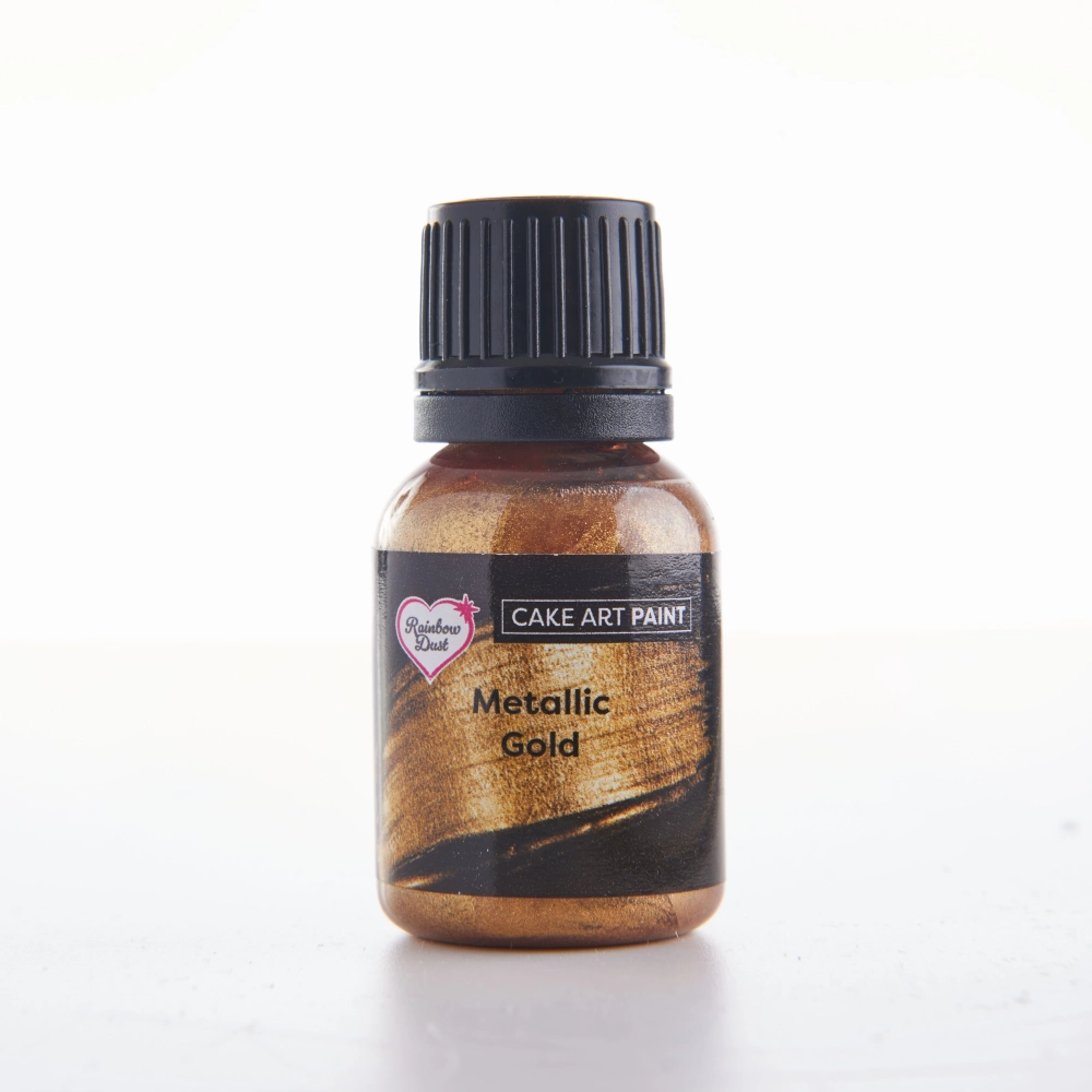 Colorant alimentar metalizat pentru pictat AURIU / GOLD PAINT - 25g - Rainbow Dust