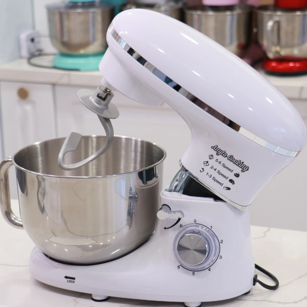 Robot de Bucătărie Mixer cu bol de 6.2 L - 1500W - Alb - Anyta Cooking