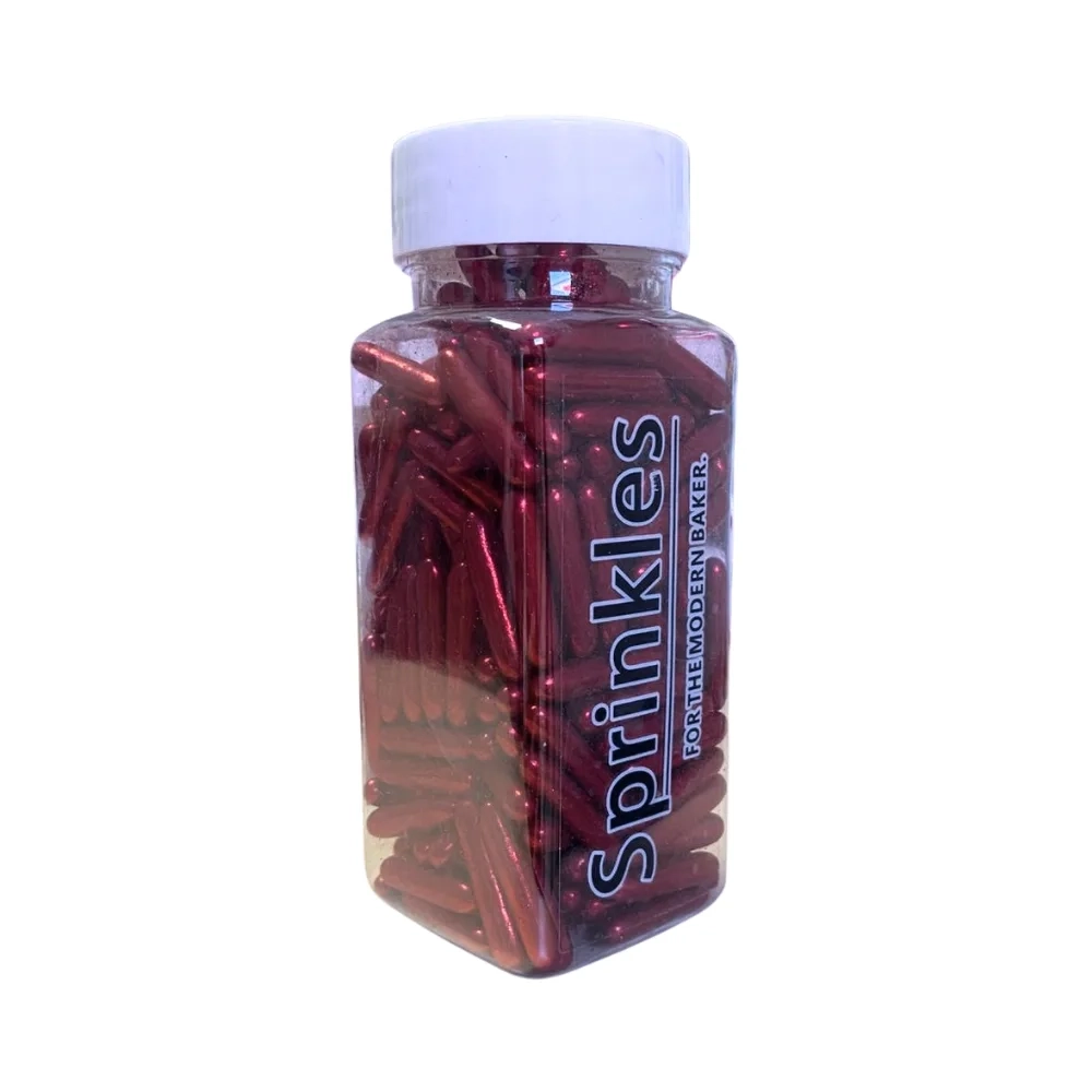 Sprinkles Rods-Decor Zahar Tije - 100 gr - Rosu - Dr Gusto