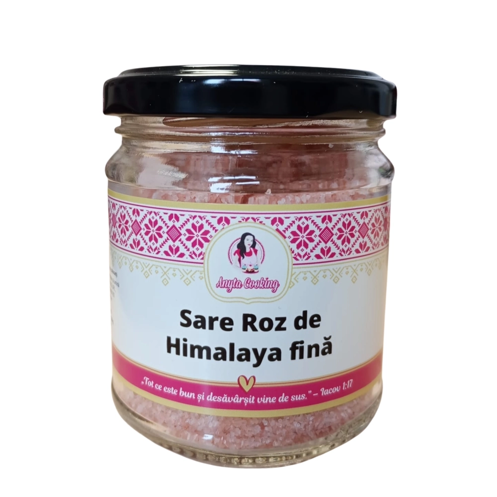 Sare Roz de Himalaya Fina 100% naturala - 200g - Anyta Cooking