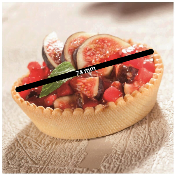 Set 100 buc coji pentru minitarte-Rotunde Vanilie - Ø 74mm - Anyta Cooking