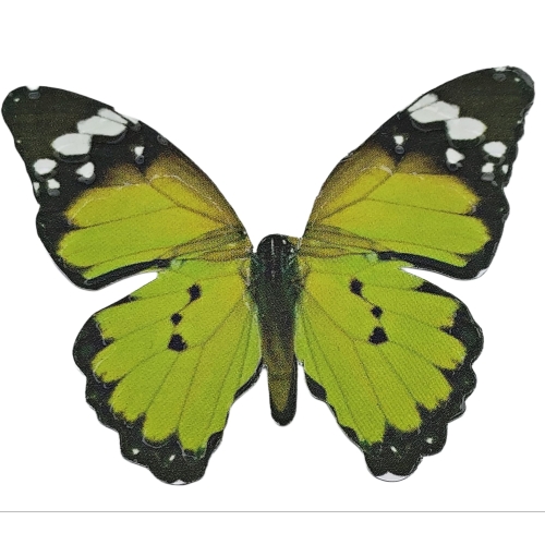 Set 126 Fluturi Superbe pt decor din hartie NeComestibil,față dublă - Verde cu Negru NO2 - Rosha Complex