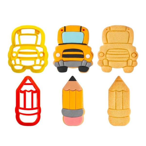 Set 2 buc Decupator din plastic - BACK TO SCHOOL - Decora