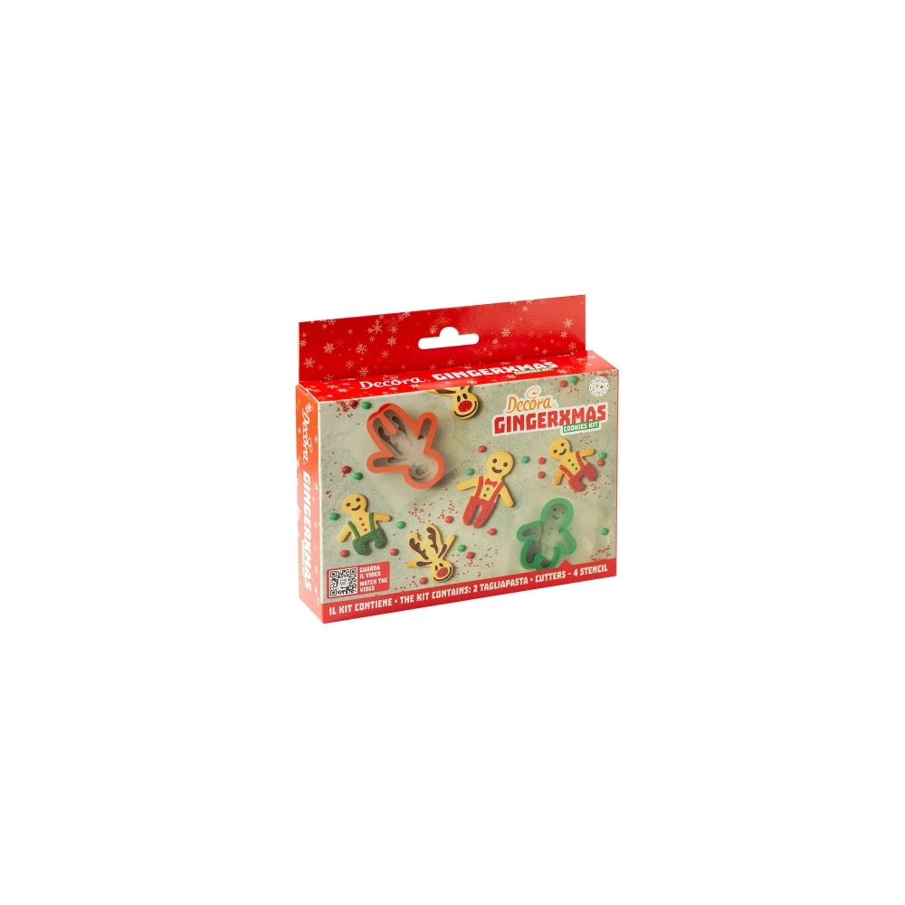  Set 2 decupatoare Om Turta dulce si  4 Stencils GINGERCHRISTMAS - Decora
