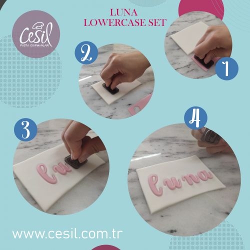Set 28 decupatoare litere Minuscule/Lowercase - Cesil Luna