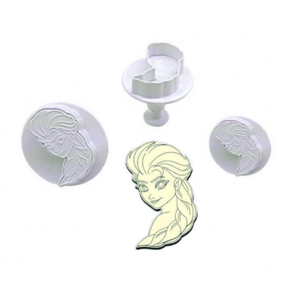 Set 3 Decupatoare cu ejector - Elsa - 30, 36, 45 mm