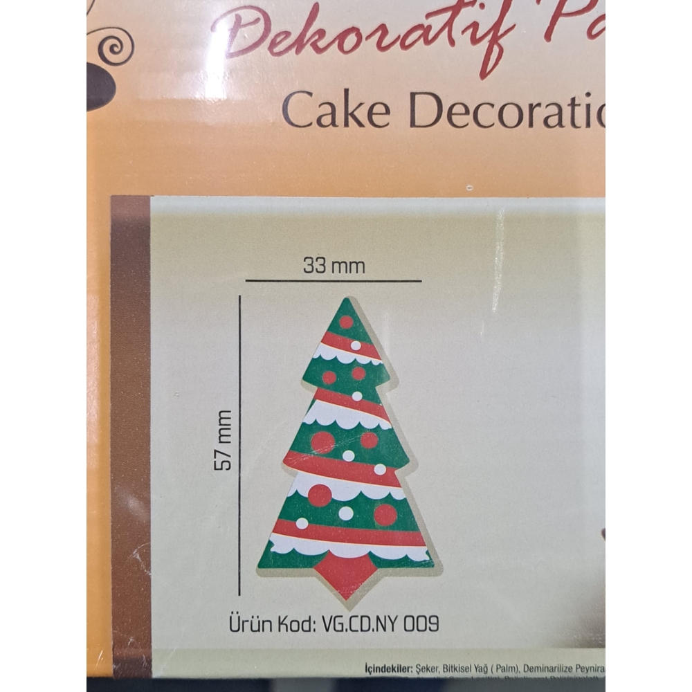  Set 320 buc decor din ciocolata - Brad de Craciun Verde cu globuri rosii 