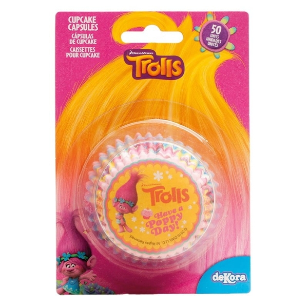 Set 50 buc Forme de copt briose - TROLLS - Ø 5 CM x H 3 CM - Dekora