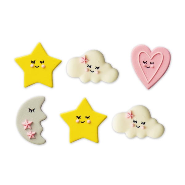 Set 6 buc Decoratiune zahar-Baby Girl-3,5 cm-Decora