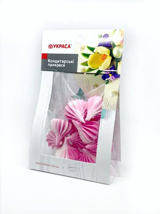 Set 9 bezele din zahar D25 – Alb Purpuriu - YKPACA 
