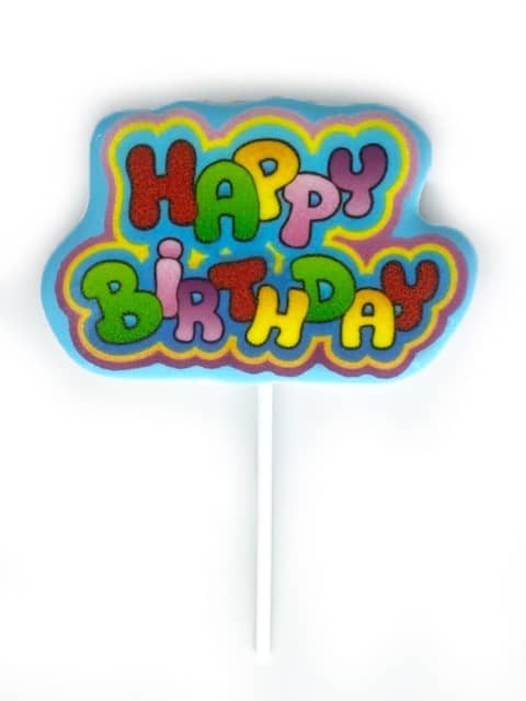 Topper Comestibil din Zahar – Happy Birthday – YKPACA