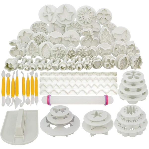 Set cu 68 de piese si decupatoare pentru fondant - Anyta Cooking