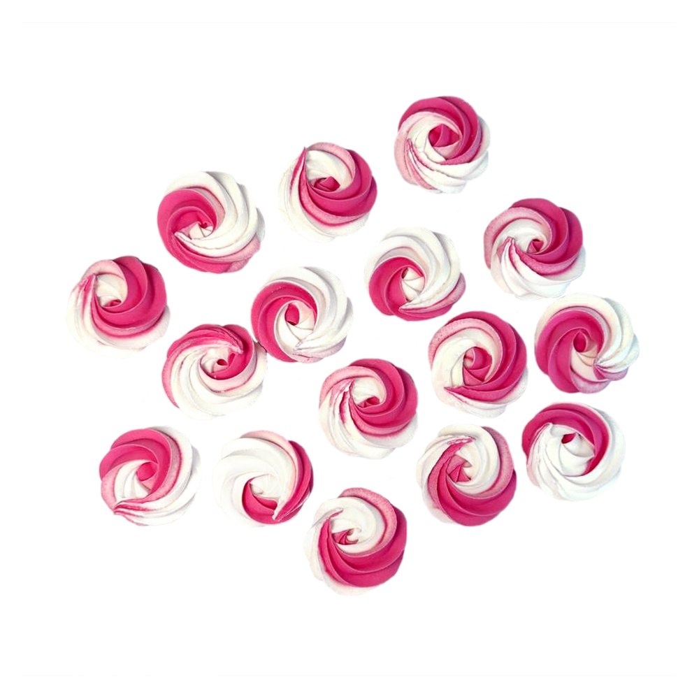   Set decor comestibil din Bezea - ALB si ROZ - Anyta Cooking 