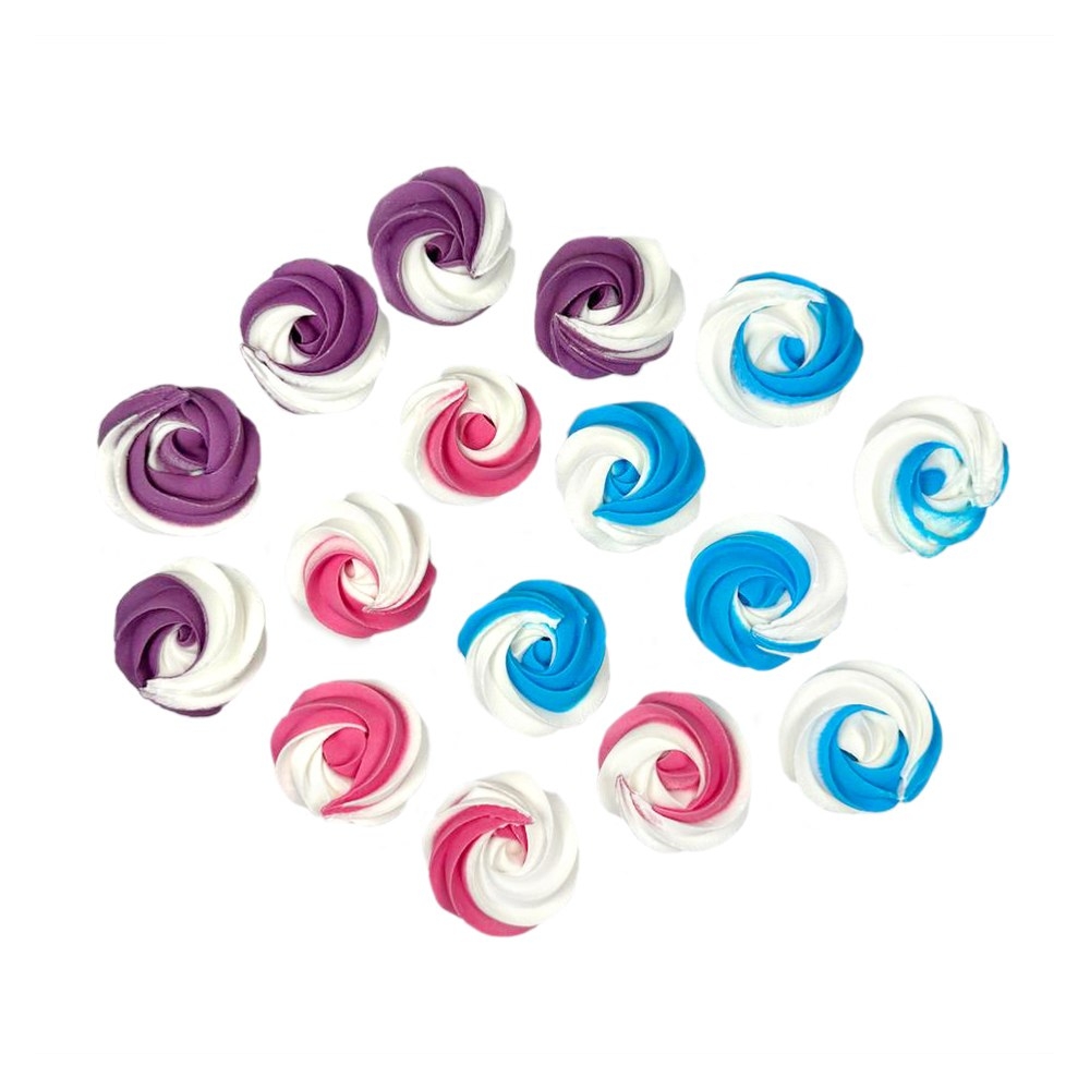   Set decor comestibil - Bezea Roz-albastru-liliac - Anyta Cooking 