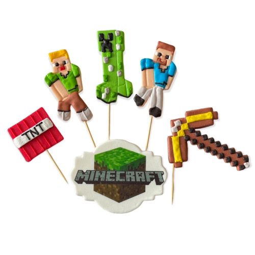  Set decor comestibil - &bdquo;Figurină Minecraft 2D&rdquo; -  Anyta Cooking 
