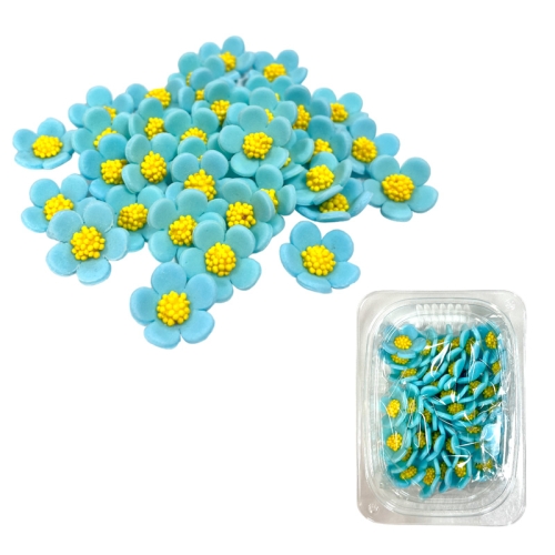  Set decor comestibil - &bdquo;Floricica de primăvară simplu albastru&rdquo; 36 buc - Anyta Cooking 