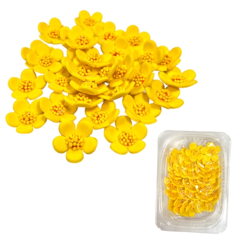  Set decor comestibil - &bdquo;Floricica de primăvară simplu galben&rdquo; 36 buc - Anyta Cooking 