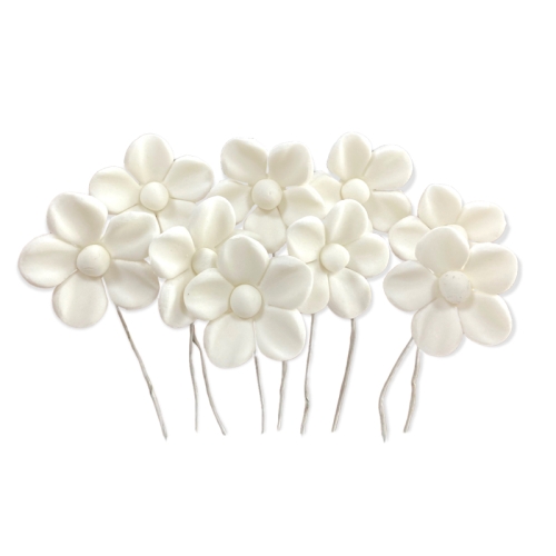  Set decor comestibil - &bdquo;Margaretă cu centru alb&rdquo; - Anyta Cooking 