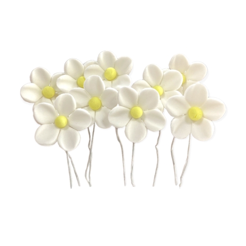  Set decor comestibil - Margareta cu centru galben - Anyta Cooking 