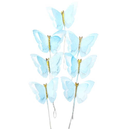 Set decor din vafă comestibila - &bdquo;Fluturași albastri&rdquo;  - Anyta Cooking