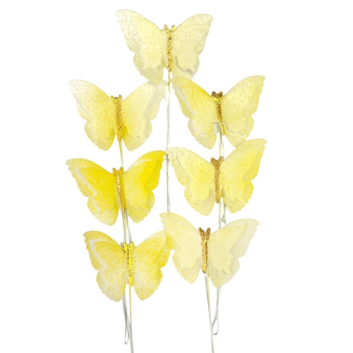 Set decor din vafă comestibila - &bdquo;Fluturași galbeni&rdquo;  - Anyta Cooking