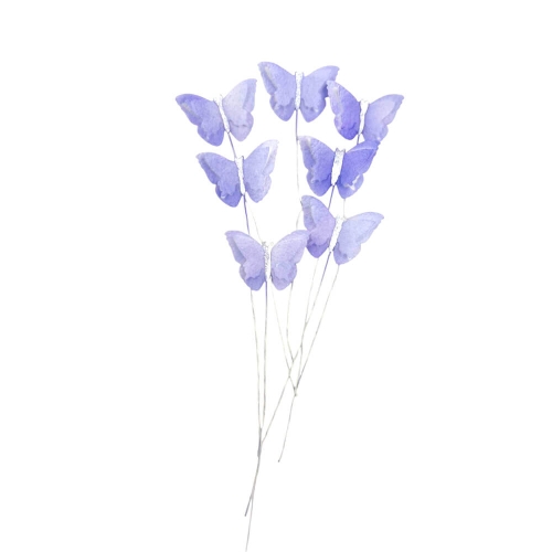 Set decor din vafă comestibila - &bdquo;Fluturași lila&rdquo;  - Anyta Cooking