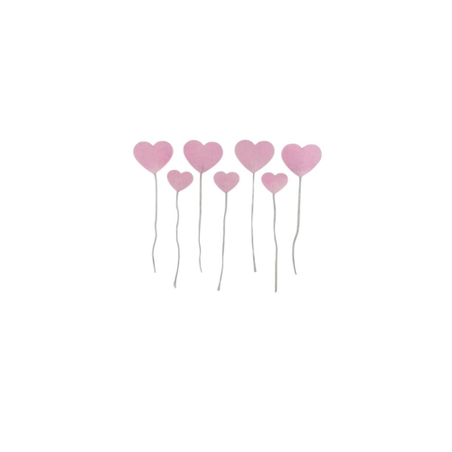 Set decor din vafă comestibila - &bdquo;,Inimioare roz&rdquo;  - Anyta Cooking