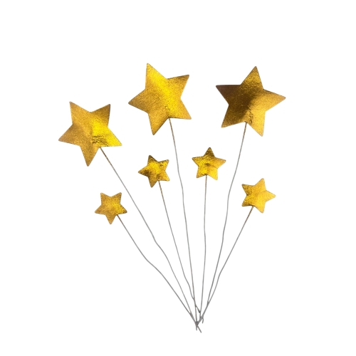 Set decor din vafă comestibila - stele aurii - Anyta Cooking